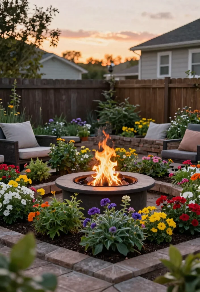 15 Outdoor Fire Pit Ideas for Backyards That Don't Need a Permit - 9. Fire Pit in a Raised Garden Bed 1