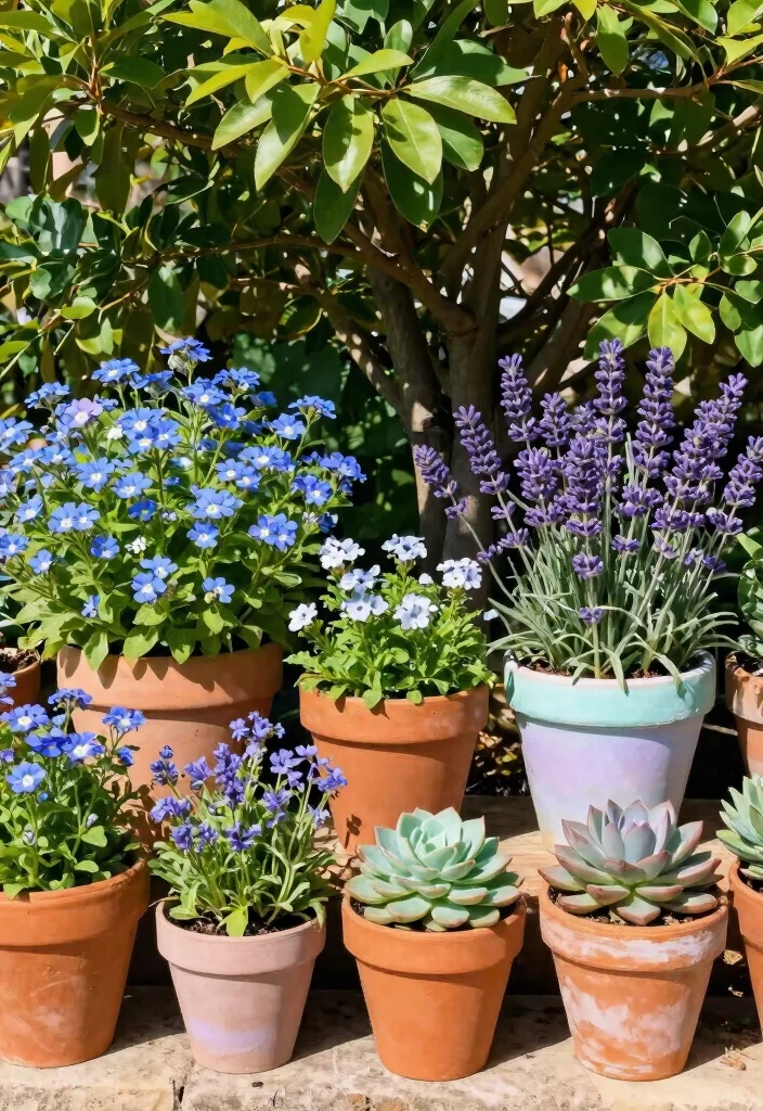 15 Outdoor Flower Pot Ideas That Survive Heat and Forget-Me-Nots - 1. Terracotta Wonders 1