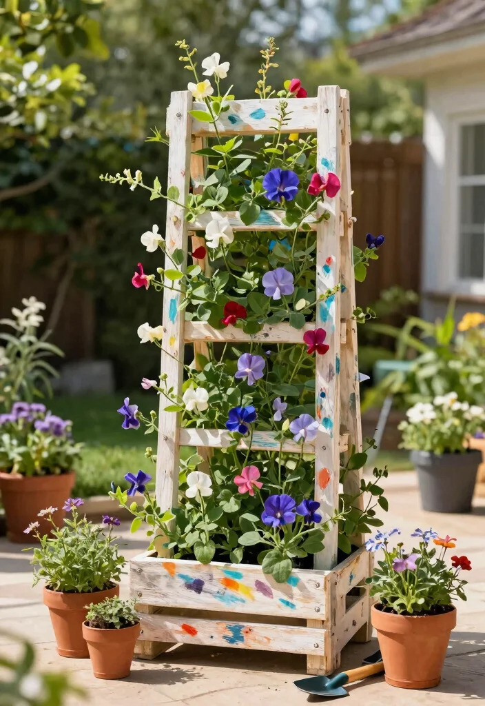 15 Patio Trellis Ideas That Support Heavy Climbing Vines - 4. DIY Pallet Trellis 1