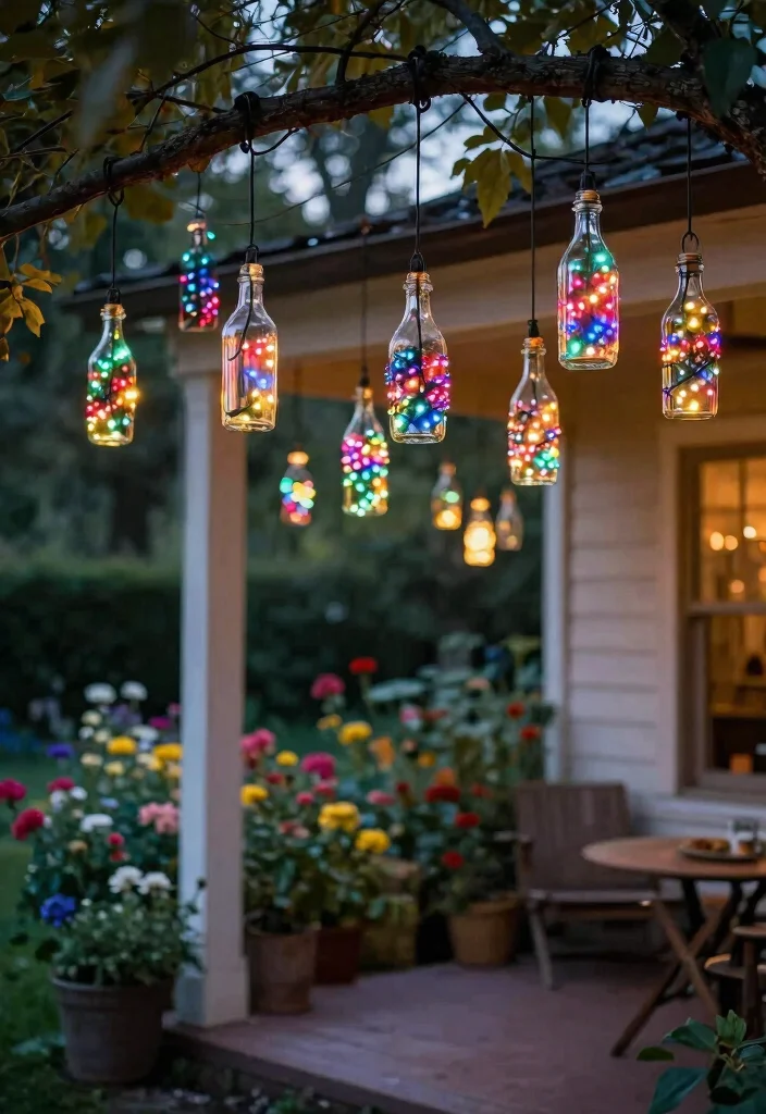 15 Porch Light Fixture Ideas That Boost Curb Appeal at Night - 11. Upcycled Bottle Lights 1