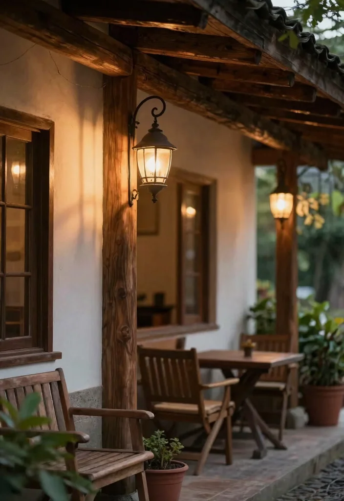 15 Porch Light Fixture Ideas That Boost Curb Appeal at Night - 13. Rustic Iron Fixtures 1