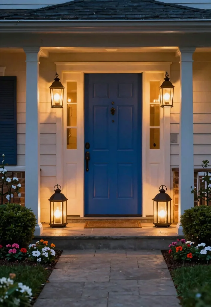 15 Porch Light Fixture Ideas That Boost Curb Appeal at Night - 6. Lanterns with Motion Sensors 1