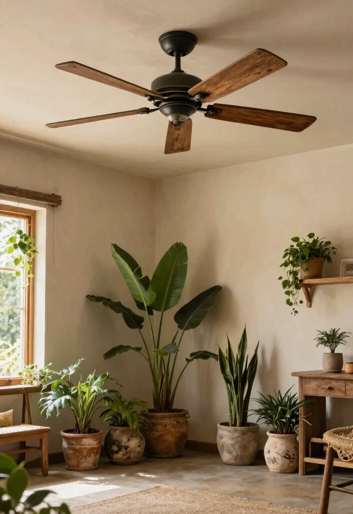 15 Unique Ceiling Fan Concepts That Don't Look Like Every Other House - 11. Rustic Windmill 1