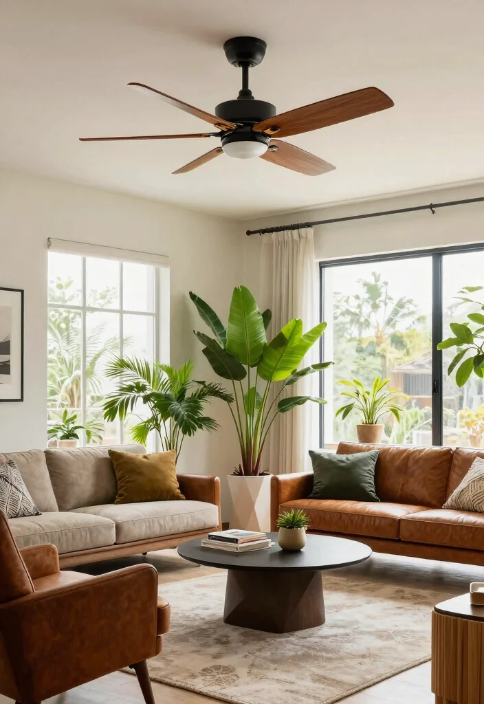 15 Unique Ceiling Fan Concepts That Don't Look Like Every Other House - 13. Mid-Century Modern 1