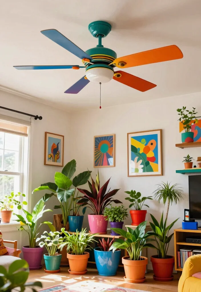 15 Unique Ceiling Fan Concepts That Don't Look Like Every Other House - 4. Artistic Touch 1