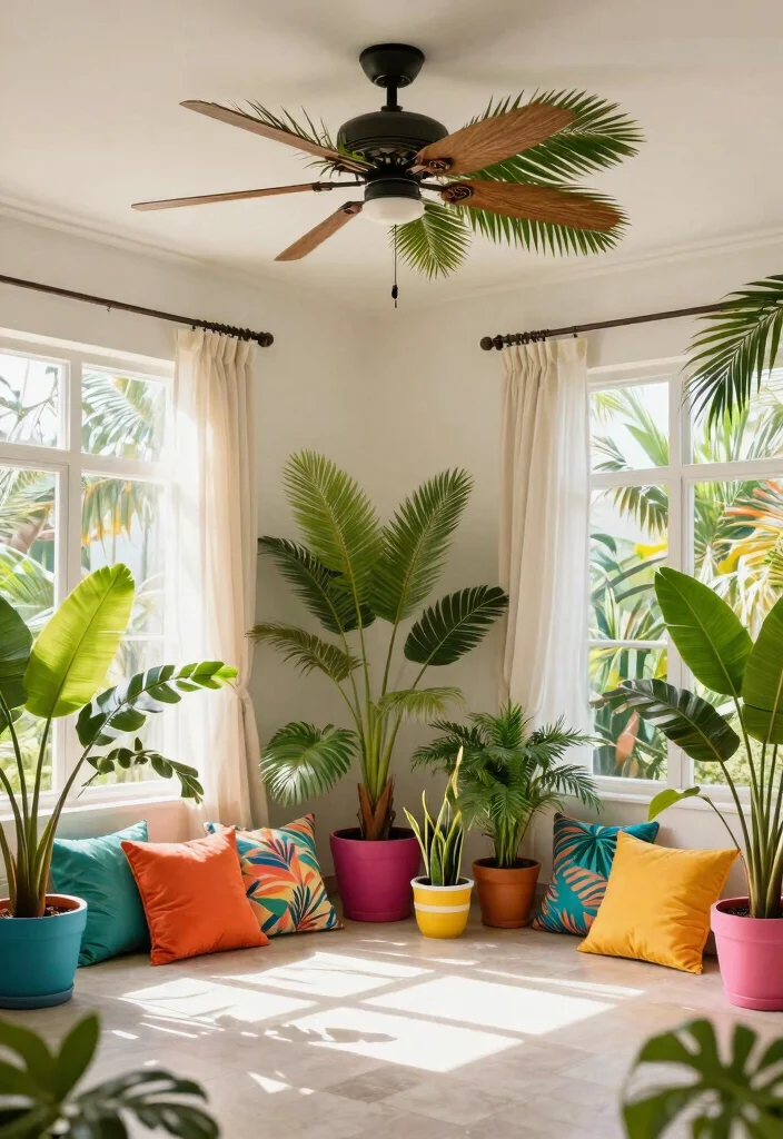 15 Unique Ceiling Fan Concepts That Don't Look Like Every Other House - 5. Tropical Oasis 1