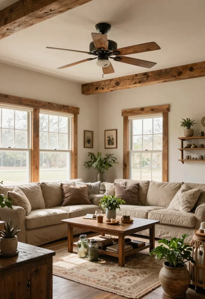 15 Unique Ceiling Fan Concepts That Don't Look Like Every Other House - 7. Rustic Farmhouse 1