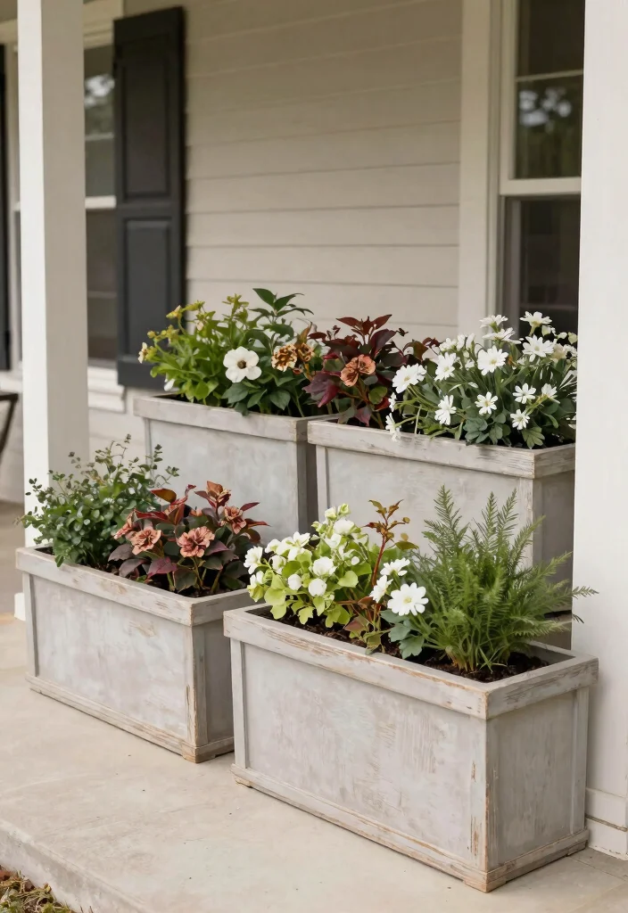 15 Valentine Front Porch Ideas That Don't Look Childish - 15. Customizable Porch Planters 1