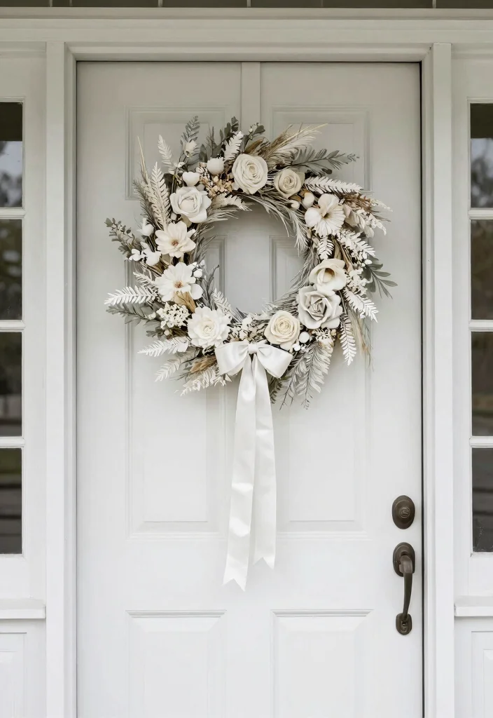 15 Valentine Front Porch Ideas That Don't Look Childish - 8. Monochromatic Wreaths 1