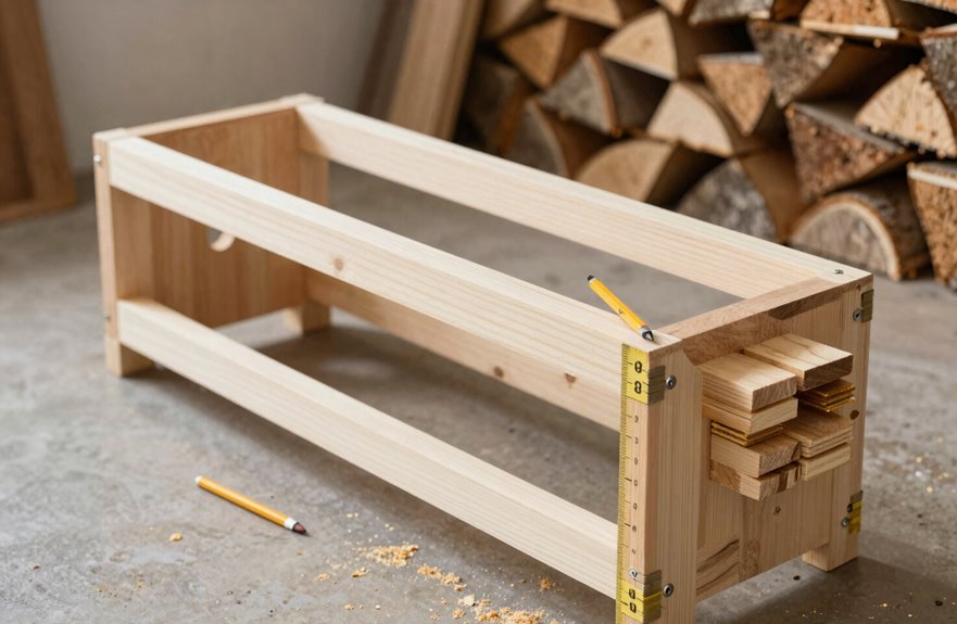 Build a Firewood Rack in 7 Simple Steps 3 assemble back rack frame base