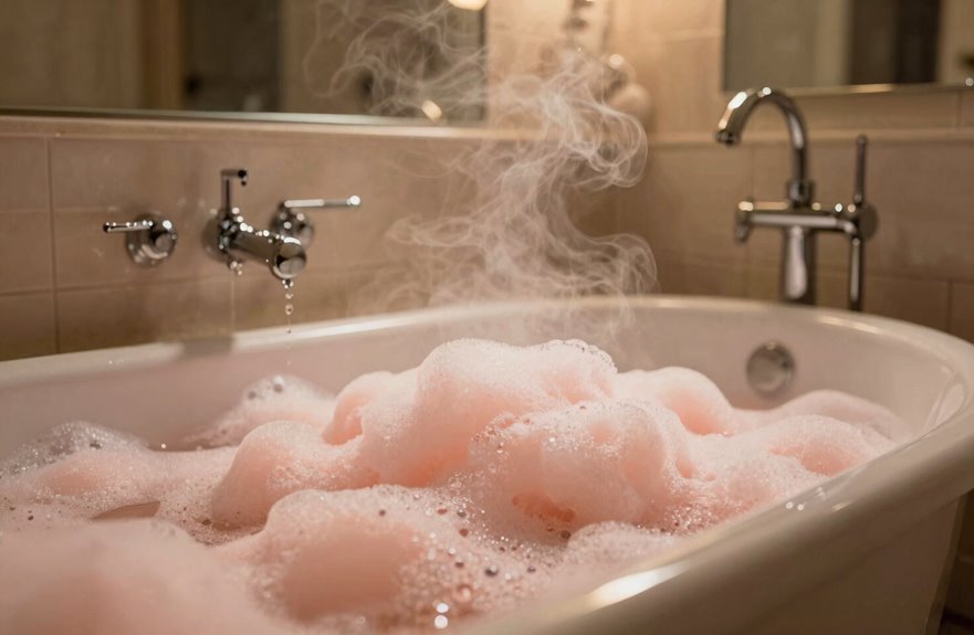 bubble bath foam insulates heat
