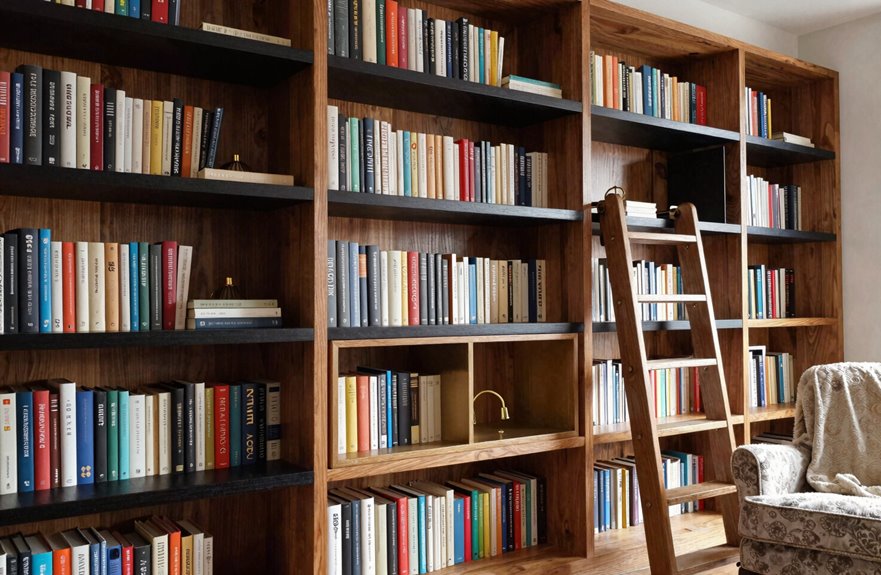 Create Your Perfect Home Library in 5 Steps †’ Build Your Home Library in 5 Steps 4 built in freestanding corner shelves