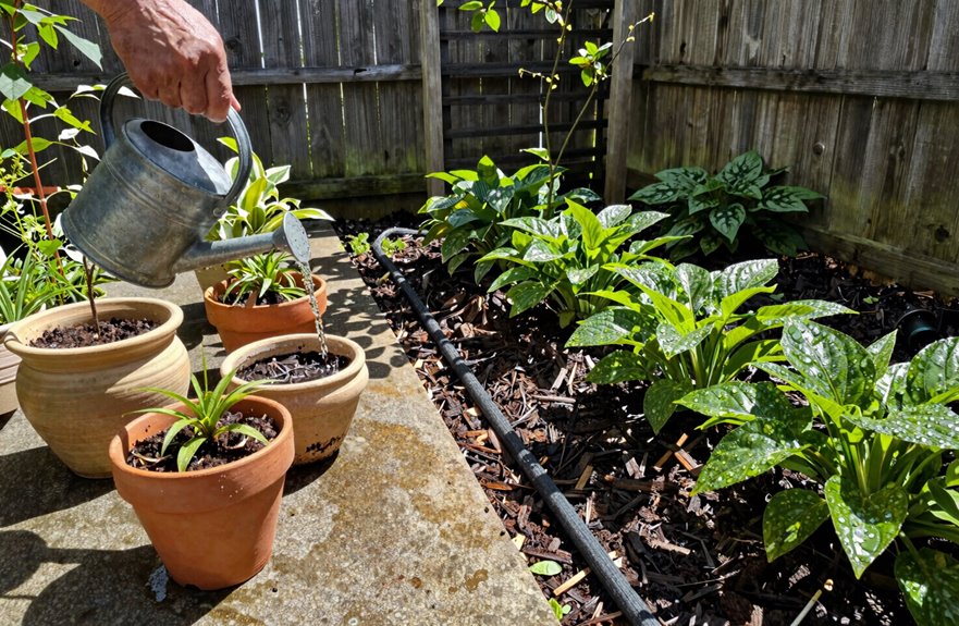 containers dry out faster water deeply