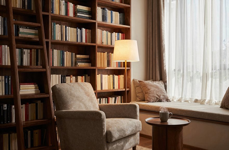 Create Your Perfect Home Library in 5 Steps †’ Build Your Home Library in 5 Steps 5 cozy seating window lit refuge