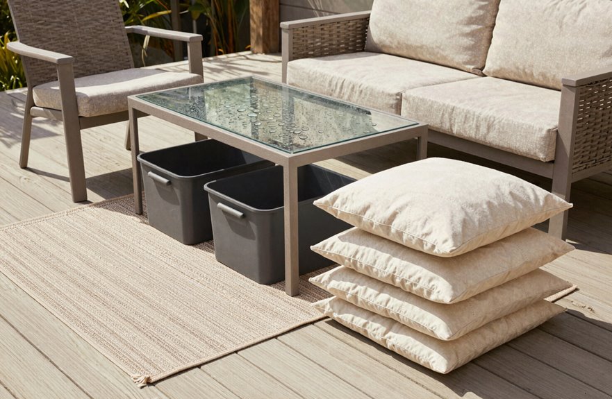 Clean Outdoor Furniture in 5 Easy Steps 6 cushions cleaned dried stored properly