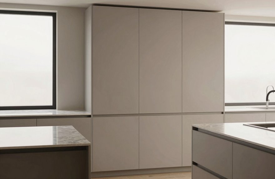 flat slab cabinets modern minimalism