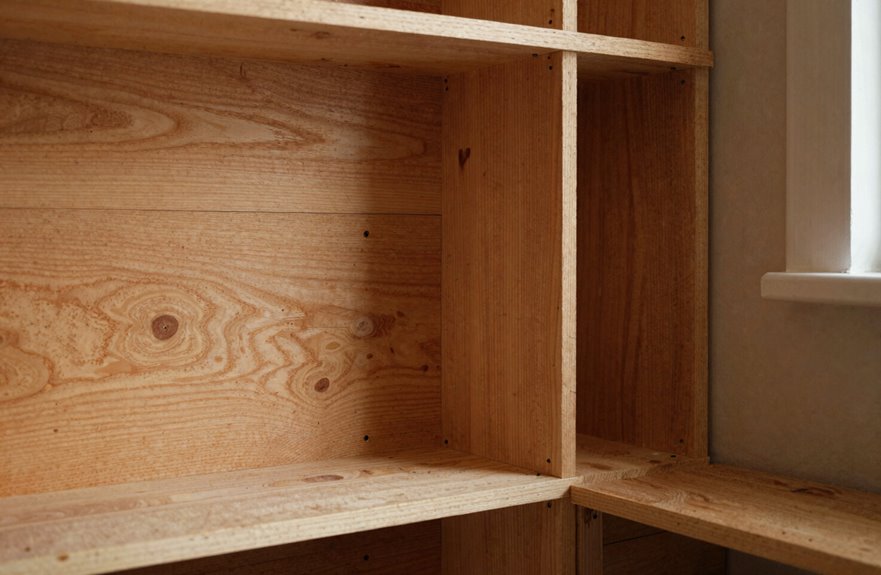 Make Shelves in Your Shed: 5 Steps 6 framing secured plywood attached