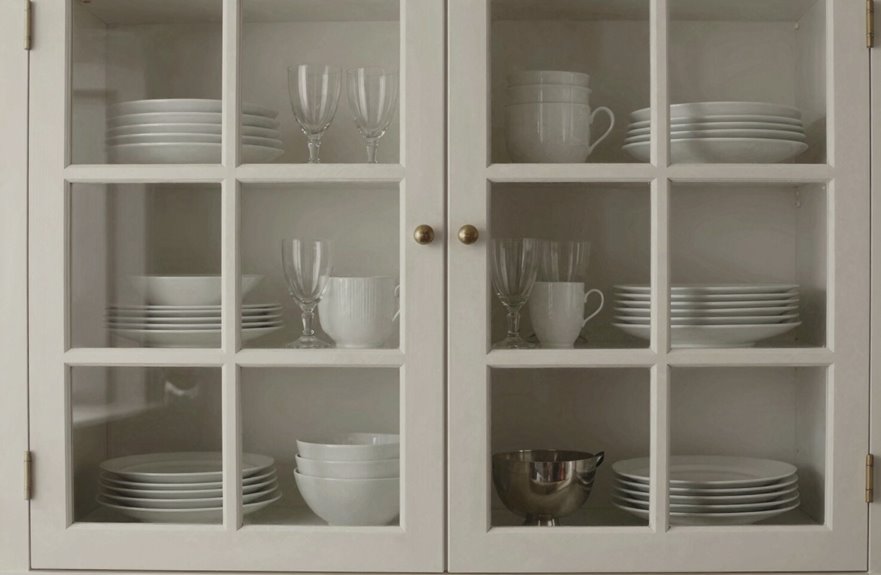 glass front cabinets showcase brighten blend