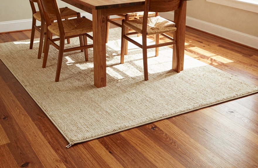 hardwood rug pad protection
