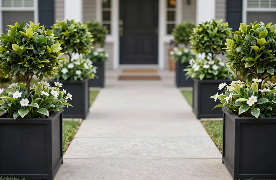 6 Quick Ways to Make Your Front Yard Look Better 6 layered faux planter accents