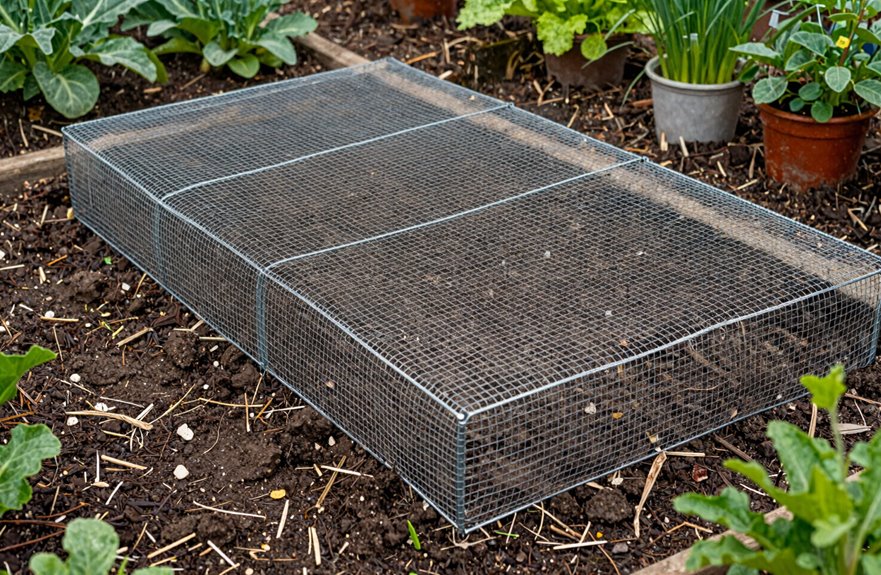 mesh bottom and side barrier installation