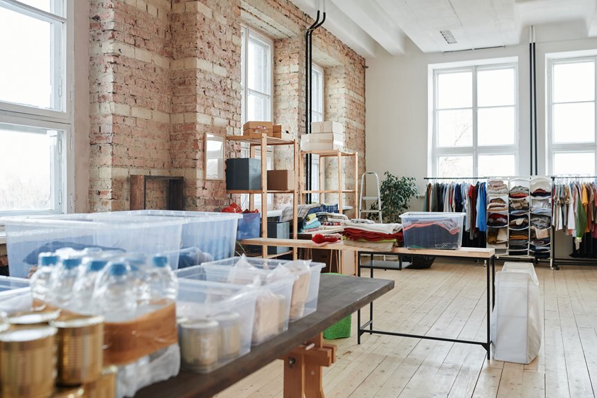 organizing a storage room
