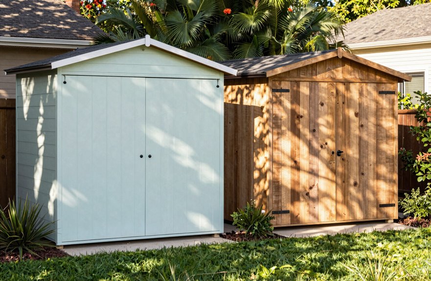 7 Key Differences Between Resin and Wood Storage Sheds 2 resin vs wood shed maintenance
