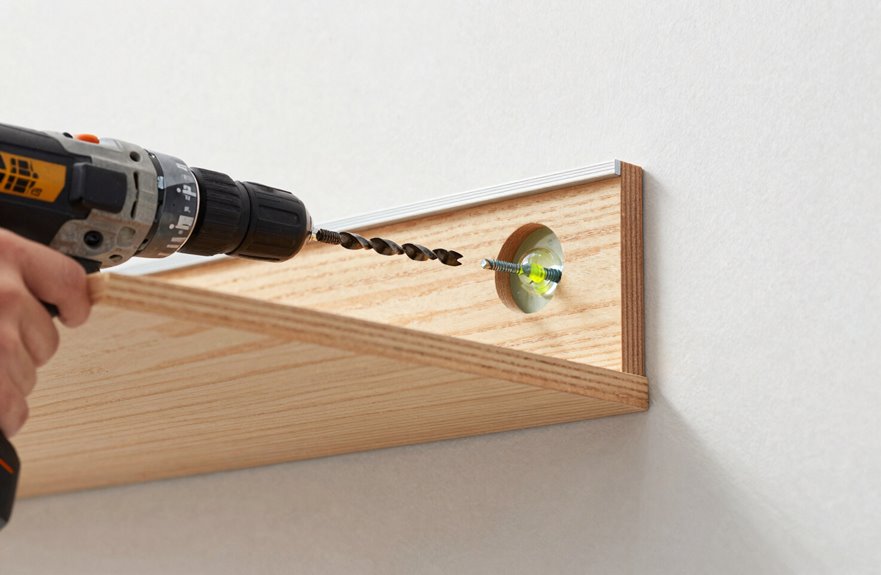 studs level secure shelf