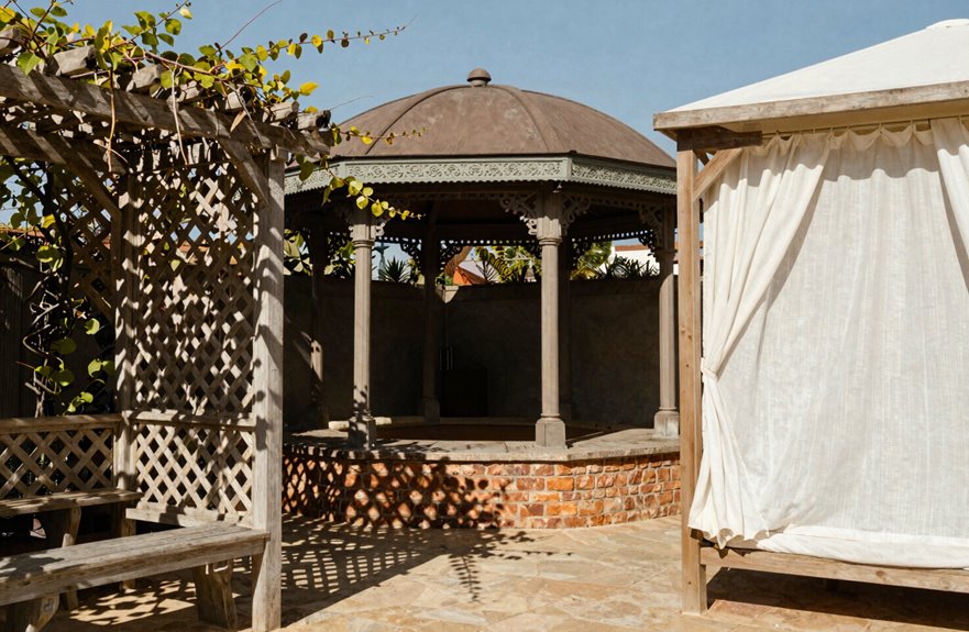 sunlit shade rain protection privacy