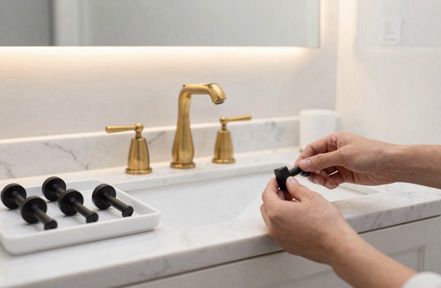10 Steps to Upgrade Your Bathroom Vanity 6 swap vanity hardware for quick refresh