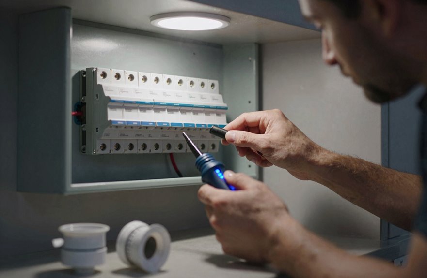 turn off power at breaker panel