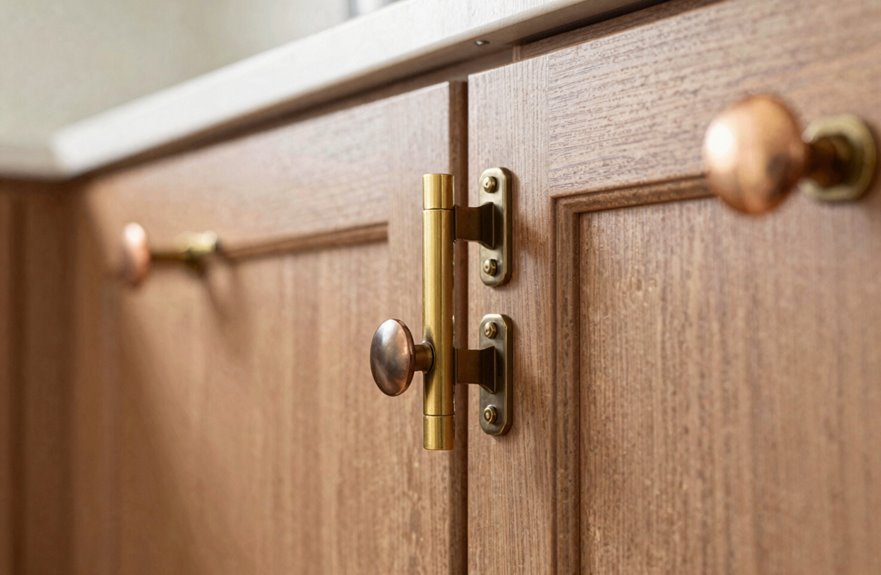 7 Ways to Update Kitchen Cabinets Without Painting 2 warm metals unify oak cabinetry
