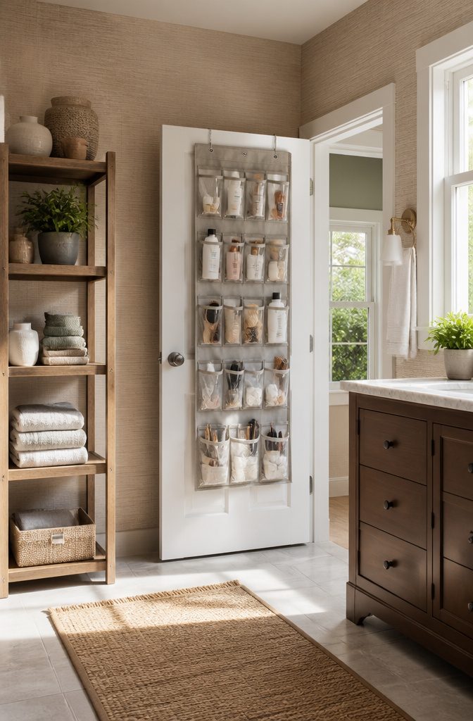Home Storage and Organization: 20 Products That Keep Spaces Tidy 18 An over-the-door organizer with multiple pockets for various items.