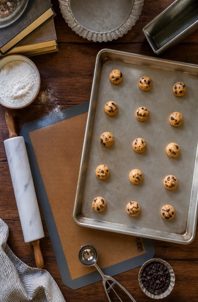 Kitchen Tools and Gadgets: A Guide to the Essentials 8 Baking pans and a silicone mat on a countertop.